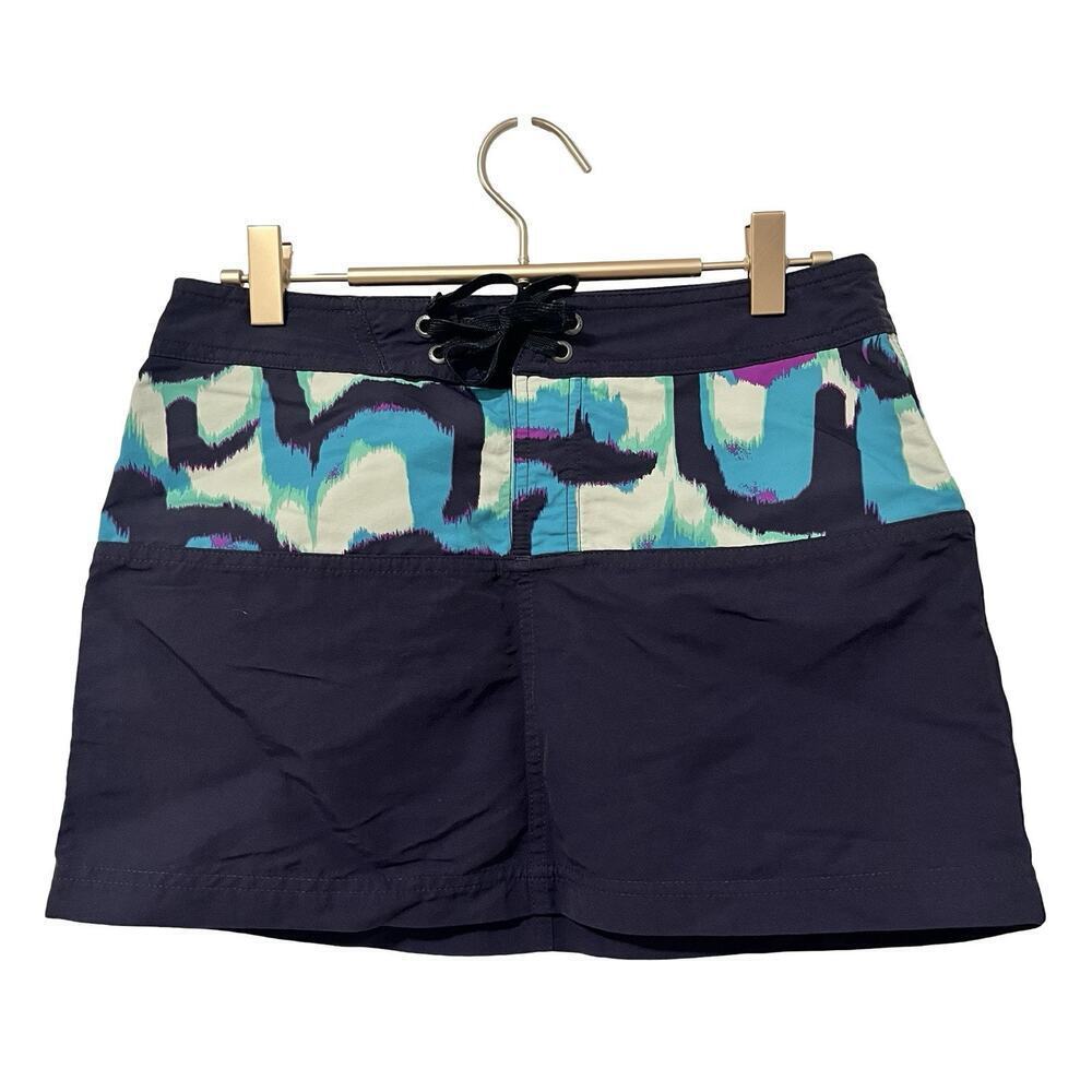 Patagonia Board Skirtie Mini Skirt Women Size 2 Navy Swim Beach Cover Up Shorts